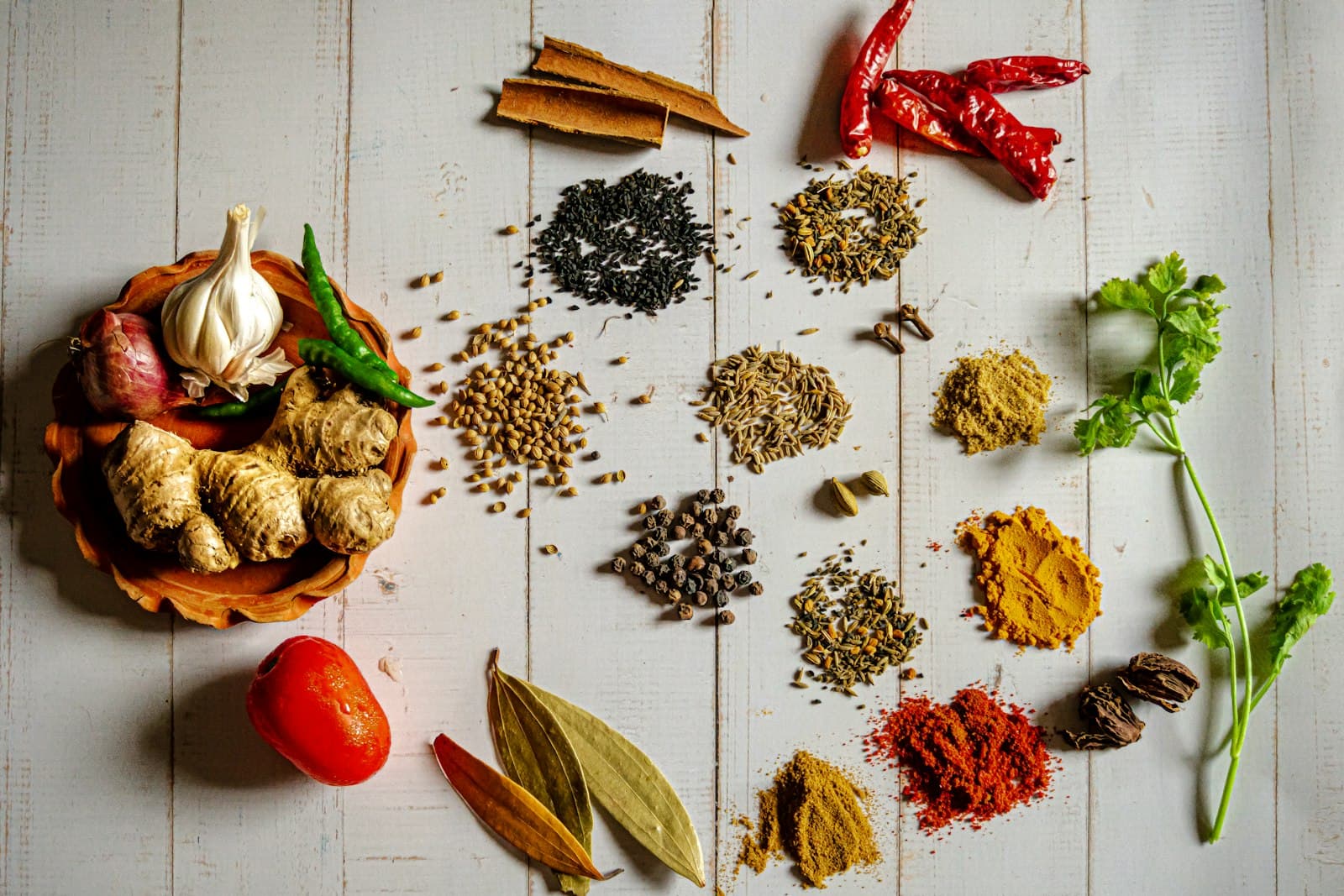 Freshly ground Indian spices