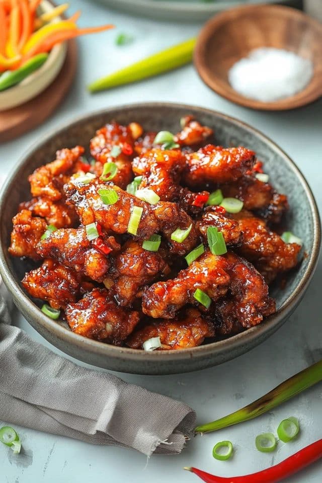 Pollo piccante con peperoni e cipolle