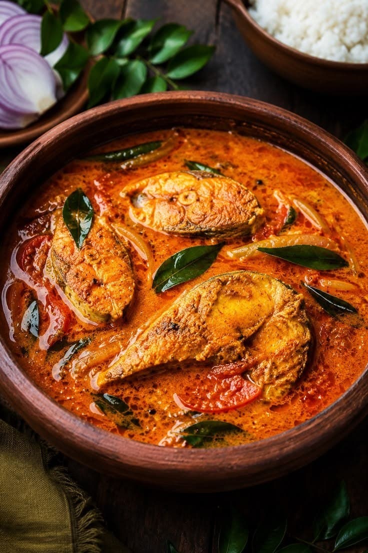 Pesce al curry stile Kerala
